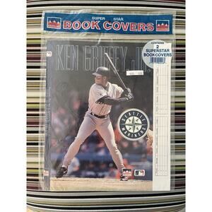 MLB Super Star Ken Griffey Jr Book Cover 2 Pack Starline 1993 Vtg New Baseball